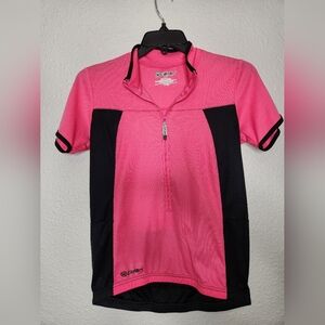 Canari Pink and Black Cycling Jersey Size Medium